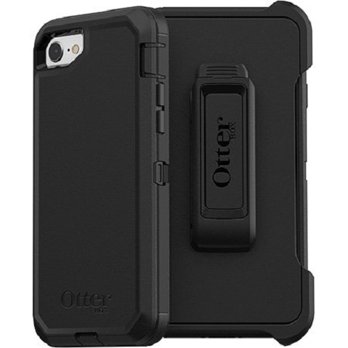 OtterBox Defender Apple iPhone SE (3rd  2nd Gen) and iPhone 8/7 Case Black-(77-56603), DROP+ 4X Military Standard, Included Holster, 7 Years Warranty