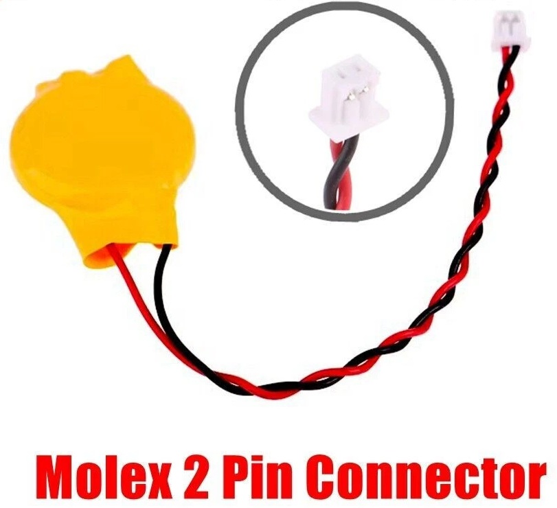 NBCMOSBAT Internal CMOS Battery CR2032 Molex 2 pin