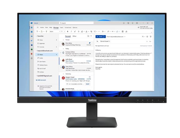 [MNLEN-S24-4E] MNLEN-S24-4E LENOVO ThinkVision S24-4E 23.8'/24' FHD IPS Monitor 1920x1080 16:9 4ms 100Hz Anti-glare Tilt VGA HDMI Tilt VESA 3yr WTY Black ~63DEKAR3AU