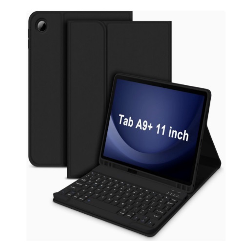 MPA-KBCBA11A9PLUS USP Samsung Galaxy Tab A11+ / Tab A9+ (11') Keyboard Case Cover Black - Ultra-Slim, Lightweight, Auto Wake/Sleep Function,PU Leather,3 Years Warranty