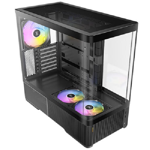 CAA-C6-CURVE-ARGB Antec C6 Curve ARGB, Mid Tower ATX case, tempered glass, 3 ARGB PWM fans, USB-C 10Gbps, GPU ≤450mm, CPU ≤180mm, 360mm radiator support