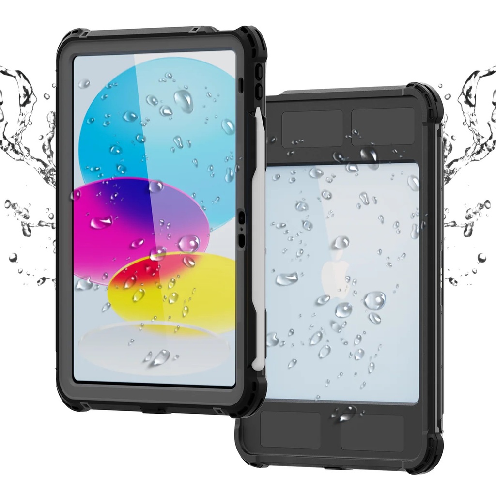 [MPA-HDTWPAIR11] MPA-HDTWPAIR11 USP Apple iPad Air (11') (M2) (6th Gen) / iPad (10.9') (5th/4th Gen)WaterProof Case Black - IP68, Reliable & Durable, Drop Protection,5 Years Warranty