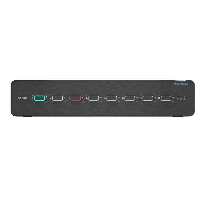 MPA-F1DN208KVM-UN-4 Belkin Cybersecurity and Secure KVM Universal 2nd Gen Secure KVM Switch, 8-Port Dual Head w/ CAC - Black (F1DN208KVM-UN-4),12VDC 4.0A, 2 Years Warrant
