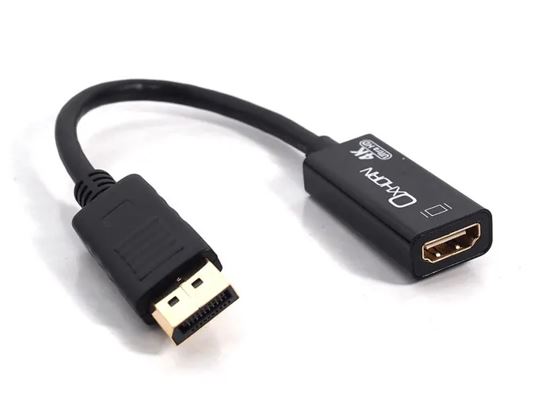 OXH-AD-DP-HDMI Oxhorn DisplayPort DP  to HDMI Male to Female Adapter 4K@30Hz 3840x2160 Ultra HD HDMI v1.4 Gold plated 15cm Black