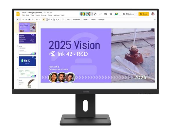 [MNLEN-E27Q-40] MNLEN-E27Q-40 LENOVO ThinkVision E27Q-40 27' 100Hz QHD IPS Monitor 2K 2560x1440 16:9 4ms Tilt Swivel Pivot Height Adjust 2xHDMI DP VESA 3yr WTY Black ~63ECGAR2AU