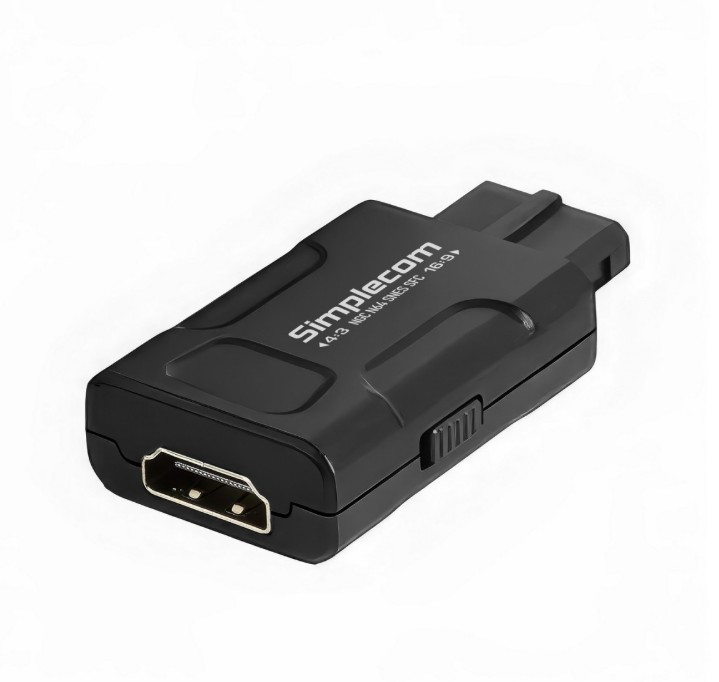 CBSI-CM461V2 Simplecom CM461v2 HDMI Adapter Composite AV and S-Video to HDMI Converter for Nintendo NGC N64 SNES SFC