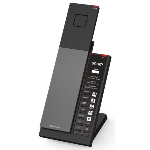 [IPS-HD341A] IPS-HD341A Snom HD341A – Analogue Cordless Guest Room Phone, wireless DECT handset, five speed‑dial keys, antibacterial housing, customisable back cover