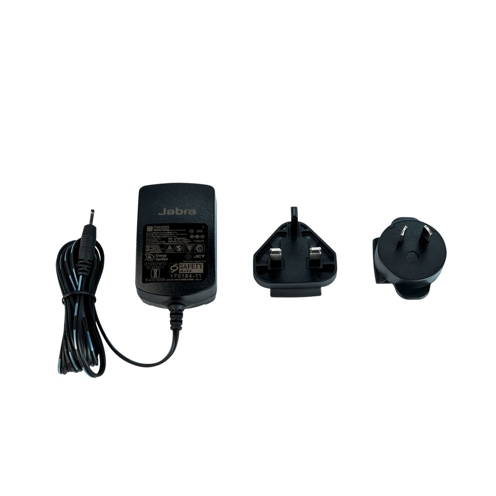 SPJ-ENG-CH-44 Jabra Engage Power Supply 100-240V AC, 7.5V DC, ~4.875W,  Jabra Engage 45, 65, and 75 base stations