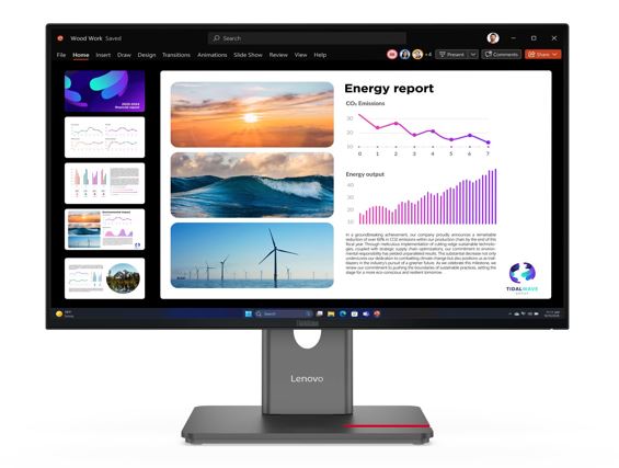 [MNLEN-P24Q-40] MNLEN-P24Q-40 LENOVO ThinkVision P24Q-40 23.8'/24' QHD USB-C Docking Monitor 2K 2560x1440 16:9 IPS Height Adjustable Tilt Swivel Pivot DP HDMI USB-C Hub VESA