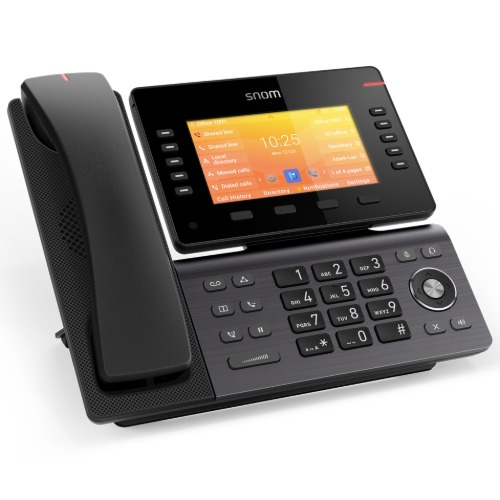 IPS-D892M SNOM D892M IP Phone, High Resolution 5' IPS Colour Display, 12 SIP Accounts, HD Audio, Integrated DECT Receiver, Wi-Fi & Bluetooth, USB & PoE, Linux