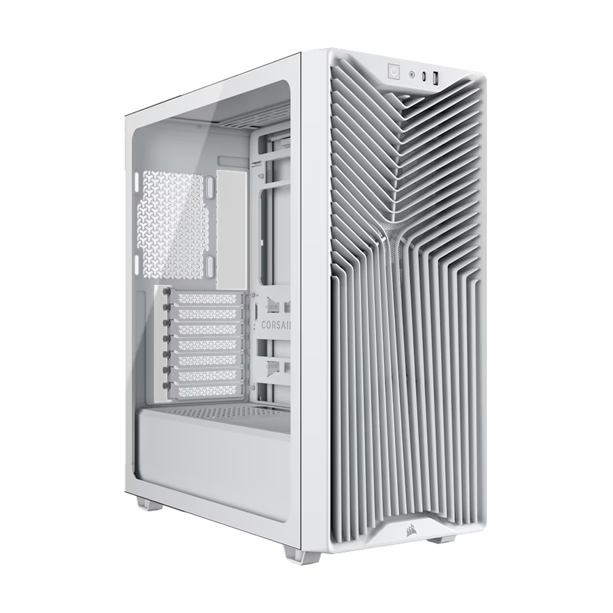 [CAC-3200DRS-WH] CAC-3200DRS-WH Corsair 3200D RS Mid-Tower PC Case - White, ATX mATX ITX, TG panel, 400mm GPU, 165mm CPU, 360mm rad, USB-C, 7 slots, 2x2.5 1x3.5, 2yr wty, steel TG