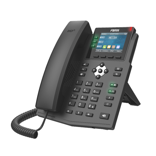 Fanvil X3U Pro Enterprise IP Phone - 2.8" Colour Screen, 3 Lines, No DSS Buttons, Dual Gigabit NIC, HD Audio Quality, 6 SIP Lines, PoE *LS*