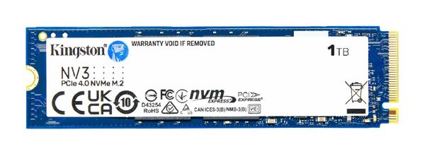 [HBK-SNV3S-1TB] HBK-SNV3S-1TB Kingston SNV3S NV3 1TB PCle 4.0x4 NVMe M.2 2280 SSD 6000/4000MB/s compaitible Notebook and SFF 5Y Limited