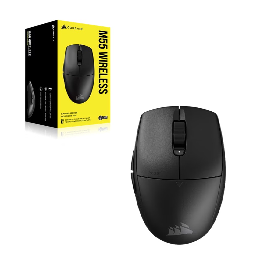 [MICH-M55-BK] MICH-M55-BK Corsair M55 WIRELESS Gaming Mouse (AP) - Blacck (LS)