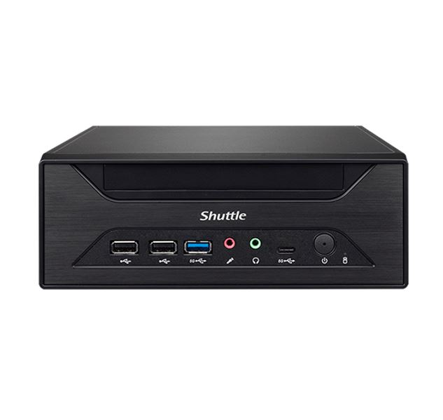 Shuttle XH610 XPC Intel 14th/13th/12th Gen LGA1700 socket, 3L, H610, 2x LAN, 2x COM, HDMI, DP, VGA,  3x 2.5" HDD/SSD, 120W