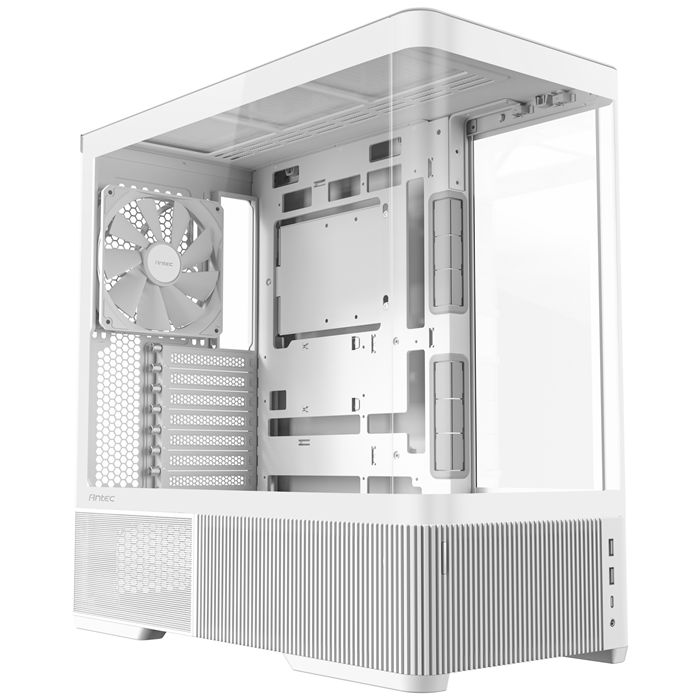 CAA-C6-CURVE-AIR-WH Antec C6 Curve AIR - White, ATX/mATX/ITX, steel/glass, 7 slots, 450mm GPU, 180mm CPU, 3 PWM fans, USB-C 10Gbps