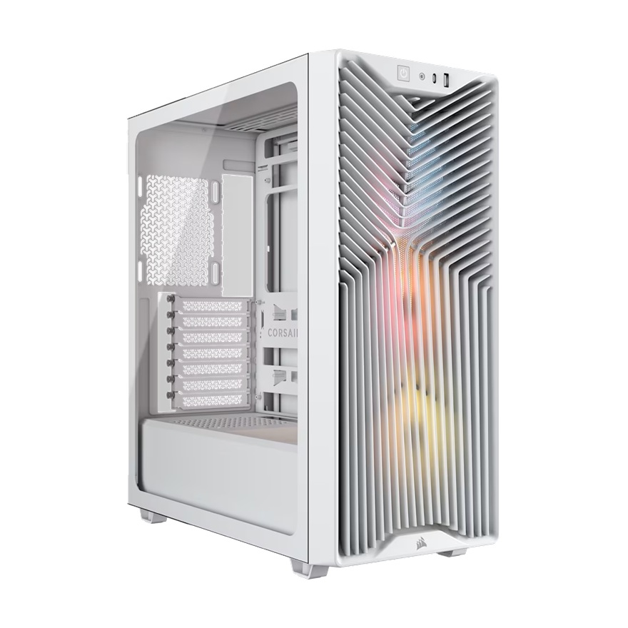 [CAC-3200DRS-ARGB-WH] CAC-3200DRS-ARGB-WH Corsair 3200D RS ARGB Mid-Tower PC Case- White, ATX mATX ITX, TG panel, ARGB fans, 400mm GPU, 165mm CPU, 360mm rad, USB-C, 7 slots, 2x2.5 1x3.5, 2yr w