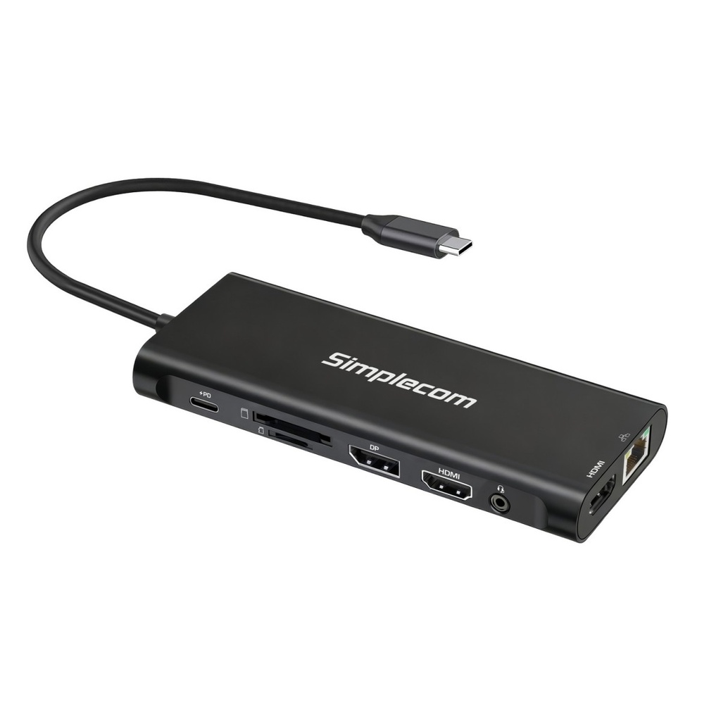[USSI-CHT814] USSI-CHT814 Simplecom CHT814 14-in-1 USB-C 4K Triple Display MST Docking Station with Dual HDMI DP