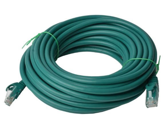 CB8W-PL6-15GRN 8Ware CAT6 Cable 15m - Green Premium RJ45 Ethernet Network LAN UTP Patch Cord 26AWG CU Jacket