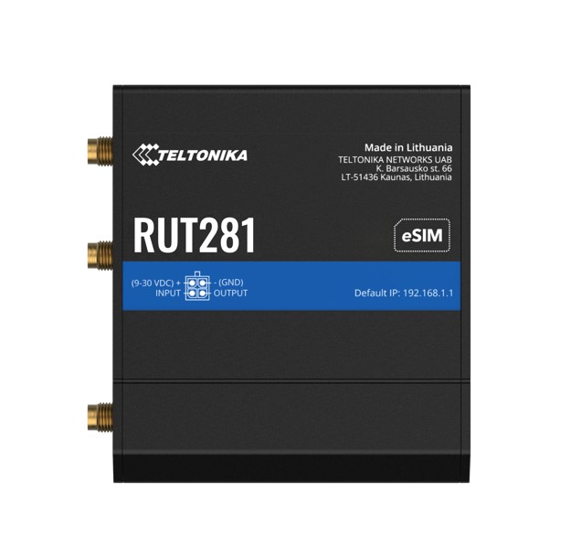 [NHT-RUT281] NHT-RUT281 Teltonika RUT281 COMPACT GLOBAL LTE CAT 4 ROUTER, Telit, SIM & eSIM, AUTOMATIC FAILOVER, 2 x RJ45 Ports, PSU included