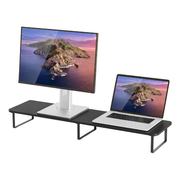 mbeat® activiva Black Dual Monitor Riser Dimensions:1000mm × 260mm × 122mm Fit Screen Size:13"~32" Package Weight:3.5kg
