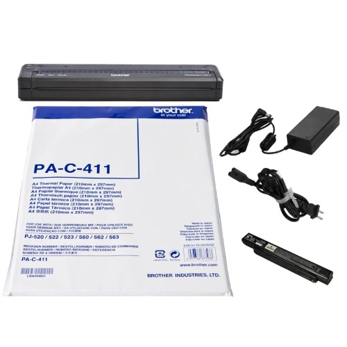 [PRB-PJ-722_BUNDLE_PACK] PRB-PJ-722_BUNDLE_PACK Brother PJ-722-BUNDLE-PACK (PJ-722, AC Adaptor (PA-AD-600A), Li-Ion Battery (PA-BT-002), 100pcs A4 Sheets (PA-C-411))