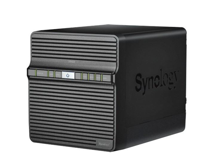 BASY-DS423 Synology DiskStation DS423 4-Bay 3.5' Diskless 2xGbE NAS, Realtek RTD1619B 4-core (4-thread) 1.7 GHz, 2GB RAM, 3 x USB3.2 - 2 Yr Wty