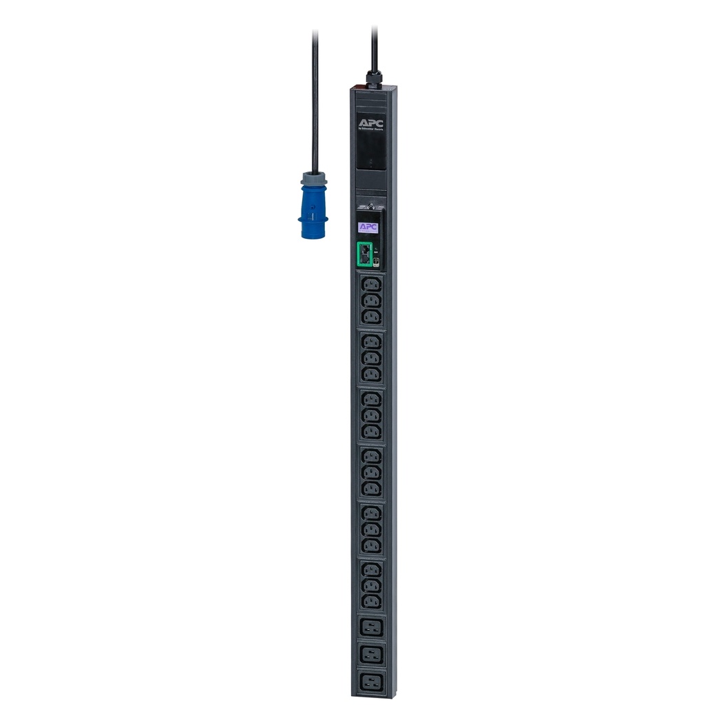 APC Easy Rack Metered PDU, 0U Vertical, 230V/16A 2P+E Input, 1 Phase, 3.7kW, 3x IEC C19  18x IEC C13 Outlets