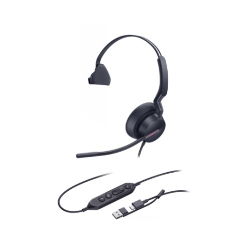 [IPY-UH46-M-CA] IPY-UH46-M-CA Yealink UH46 Mono C/A, premium single-ear USB headset, Lightweight, 3-microphone array, Acoustic Shield 3.0