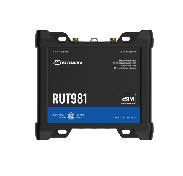 [NHT-RUT981] NHT-RUT981 Teltonika RUT981 GLOBAL 4G ROUTER, Telit Cat 4 Modem, 4 x Ethernet Ports, DUAL SIM & eSIM, 2 x RJ45 Ports, PSU included