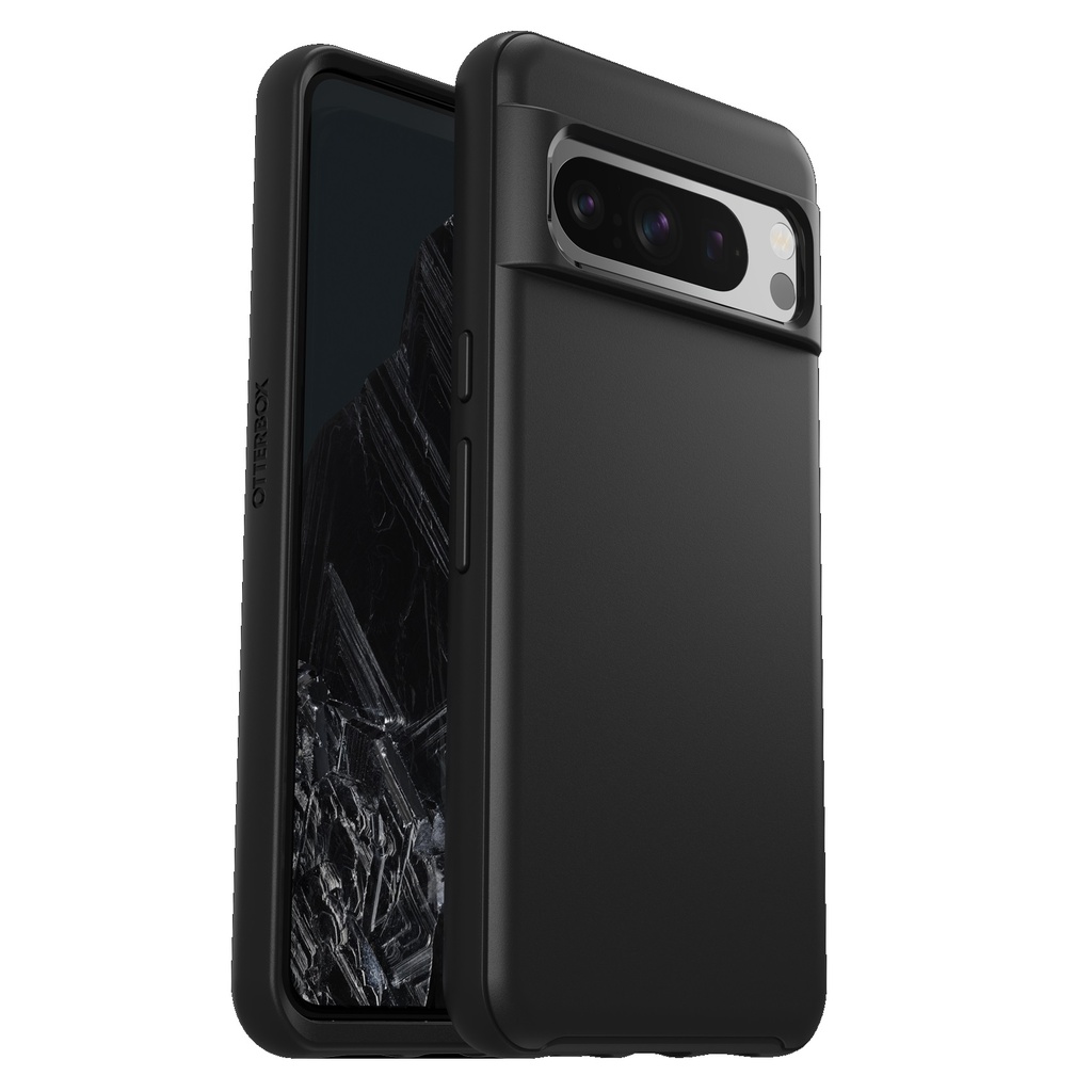 OtterBox Symmetry Google Pixel 8 Pro (6.7") Case Black - (77-94856), DROP+ 3X Military Standard, Raised Edges, Ultra-Sleek, 7 Years Warranty
