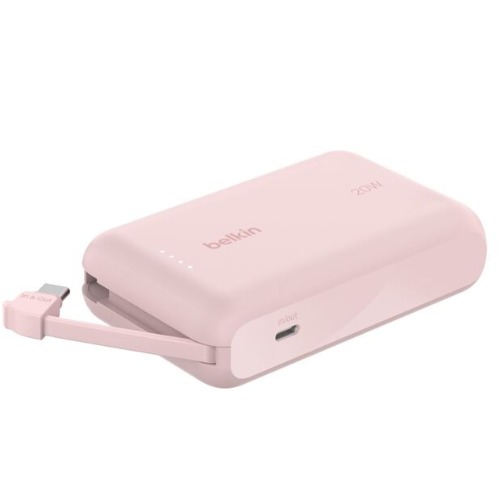MPA-BPB021FQPK Belkin BoostCharge 10K Power Bank with Integrated USB-C Cable (5.7 cm)  - Pink(BPB021fqPK), 2xUSB-C(20W), $2500 CEW, 2 Years Warranty