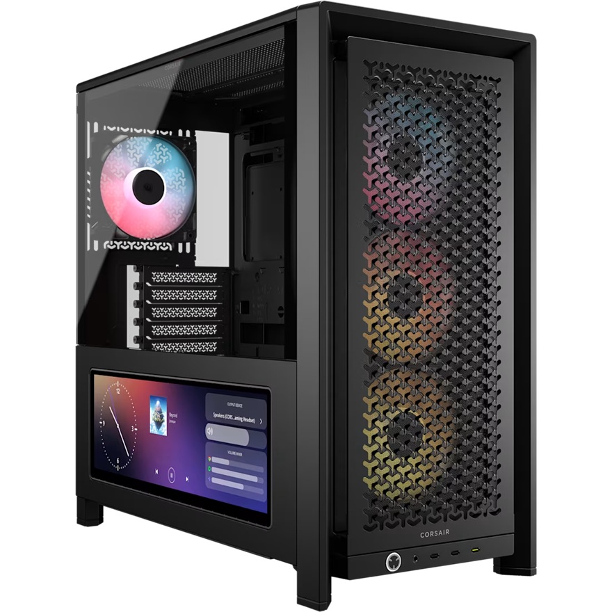 [CAC-4000DLCDRS-ARGB-BK] CAC-4000DLCDRS-ARGB-BK Corsair FRAME 4000D LCD RS ARGB Premium Mid-Tower PC Case - Black, ATX/E-ATX, TG panel, LCD, 430mm GPU, 170mm CPU clr, 360mm rad, USB-C, 2yr wty