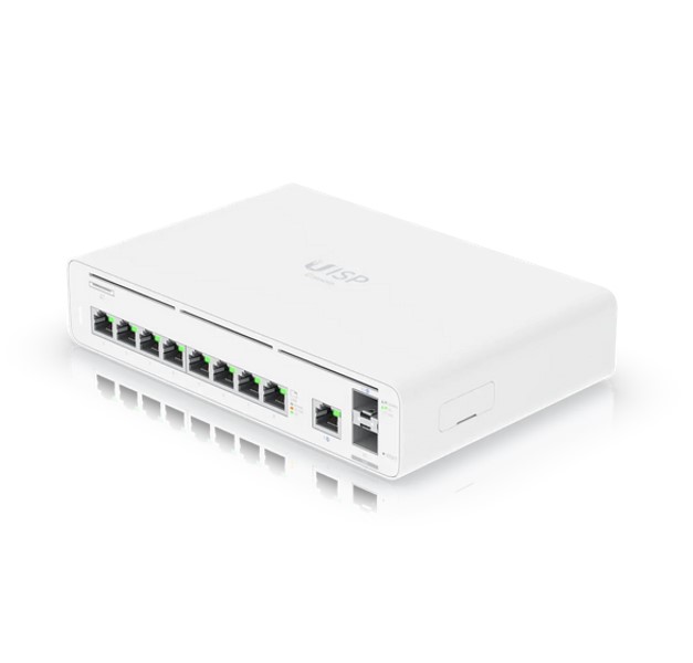 Ubiquiti UISP Host Console,Integrated Switch  Multi-gigabit Ethernet Gateway, (9) GbE RJ45 ports, (2) 10G SFP+ ports, Up 8,500 Mbps,  2Yr Warr