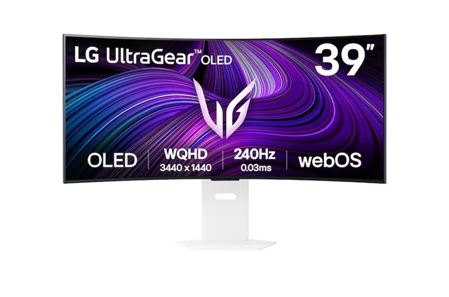 [MNL-39GX90SA-W] MNL-39GX90SA-W LG 39' UltraGear  OLED 240Hz WQHD Curved Smart Gaming Monitor, 3440×1440, 0.03ms, 800R, DCI-P3 98.5%, HDR10, G-SYNC, FreeSync Premium, USB-C, 65W