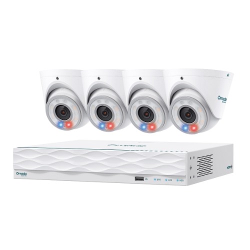 NWTL-OMADA-T8S4-2T TP-Link Omada T8S4-2T - Omada 8MP Turret PoE Security Camera System with 2TB HDD, 4 Cameras with 16-Channel NVR (Omada Camera)