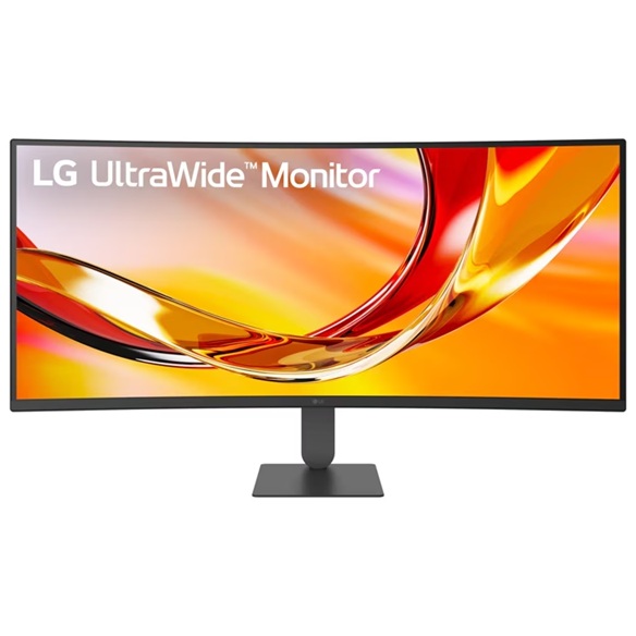MNL-34U620B-B LG 34' UltraWide™  WQHD Curved 144Hz Monitor, 3440x1440, 1800R Curved, sRGB 99%, HDR10, 2xHDMI, DP 1.4, AMD FreeSync™, KVM Switch