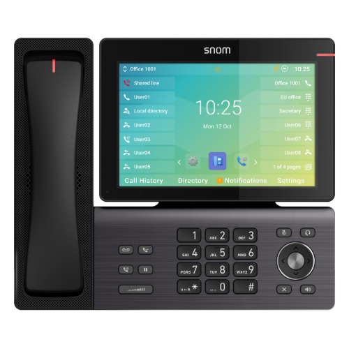 [IPS-D895M] IPS-D895M SNOM D895M IP Phone, 8' High-Resolution Touchscreen Display, Microsoft Teams Certified, Integrated DECT Handset, Bluetooth 5.0 & Dual-Band Wi‑Fi