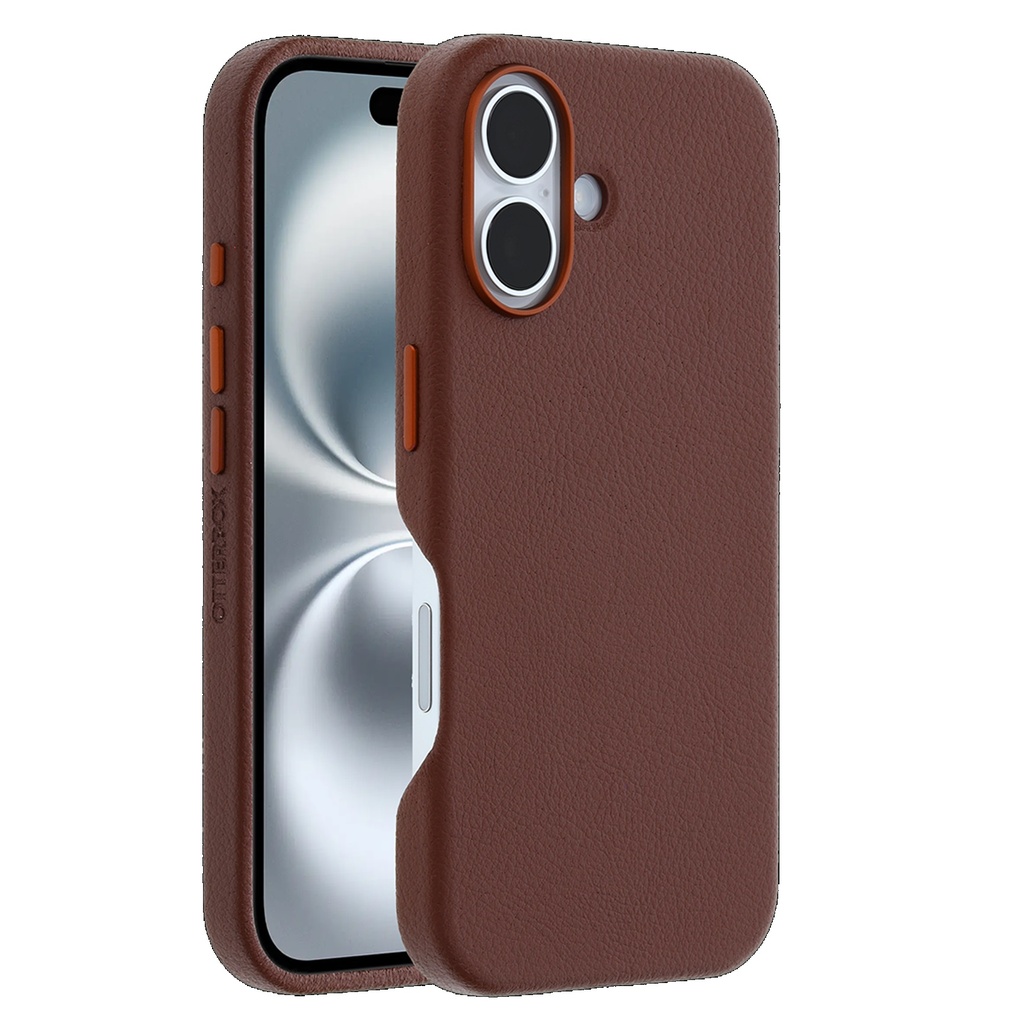 OtterBox Symmetry MagSafe Cactus Leather Apple iPhone 16 Plus (6.7") Case Brown - (77-96289), DROP+ 3X Military Standard, 7 Years Warranty