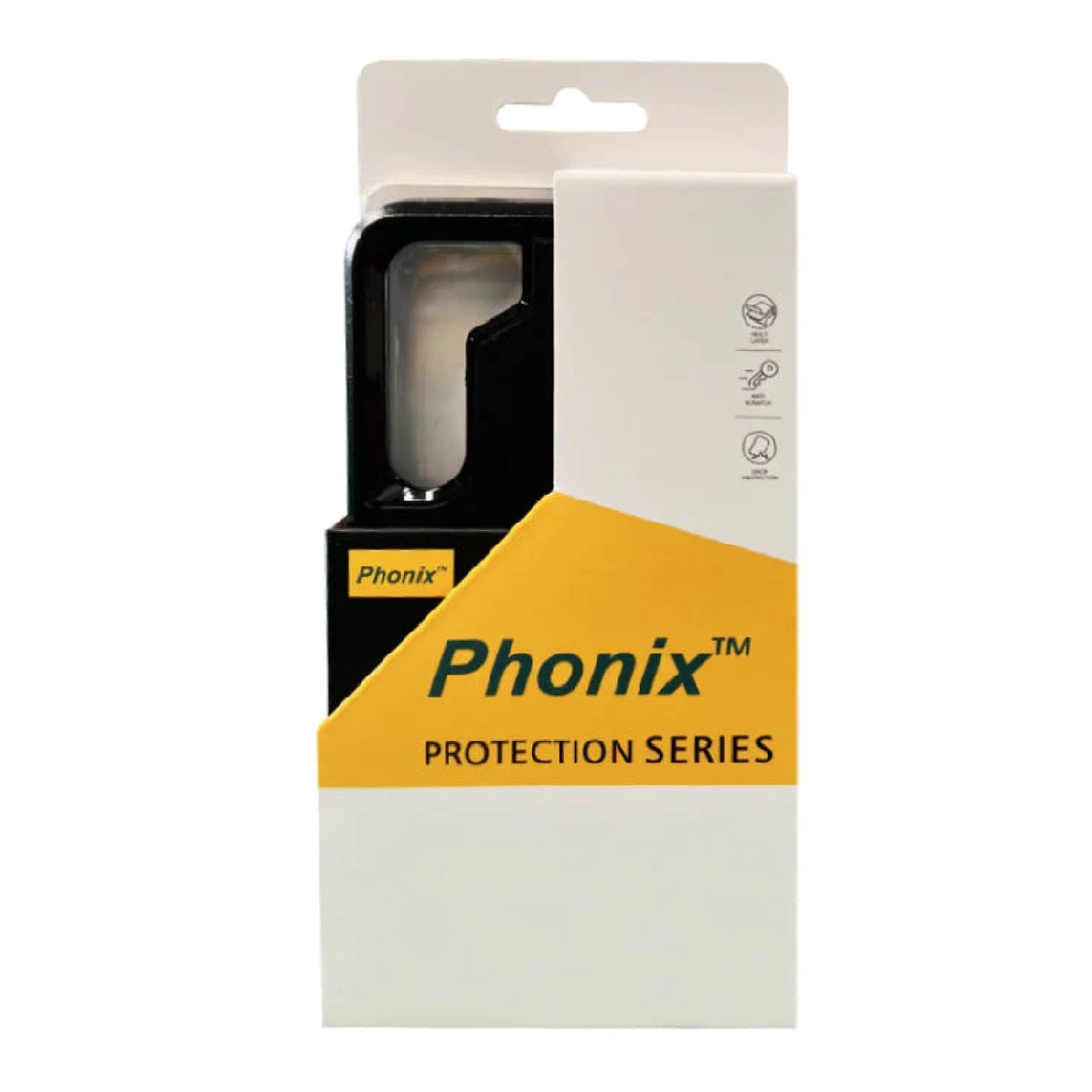 Phonix Samsung Galaxy A34 5G (6.6") Armor Light Case Black - Two Tough Layers, Port Covers, No Slip Grippy Edges, Durable, Rugged, Sleek, Pocket Fit