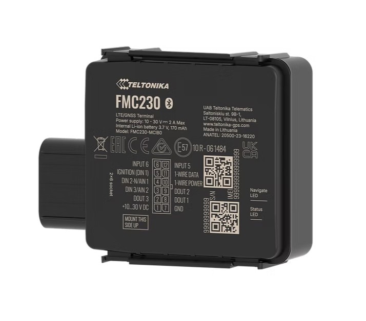[NHT-FMC230] NHT-FMC230 Teltonika FMC230 Waterproof 4G LTE Cat 1 tracker with flexible inputs, IP67