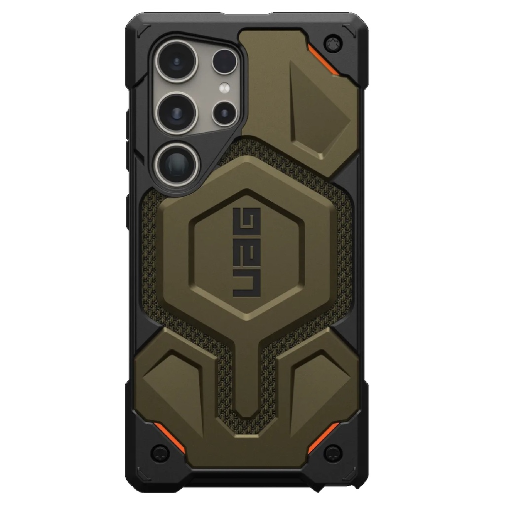 UAG Monarch Pro Magnetic Kevlar Samsung Galaxy S24 Ultra 5G (6.8") Rugged Case - Elemental Green (21441611397B), 10 Years Warranty