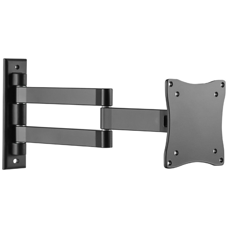 [MABT-LCD-101G] MABT-LCD-101G Brateck Aluminum Articulating TV Wall Mount, 13–27', 15kg Capacity, VESA 75x75/100x100, Full Motion, ±70° Tilt, ±90° Swivel, 50–372mm Extension