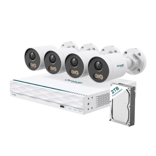 [NWTL-OMADA-B5S4-2T] NWTL-OMADA-B5S4-2T TP-Link Omada B5S4-2T 5MP Bullet PoE Security Camera System with 2TB HDD, 4 Cameras with 16-Channel NVR (Omada Camera)