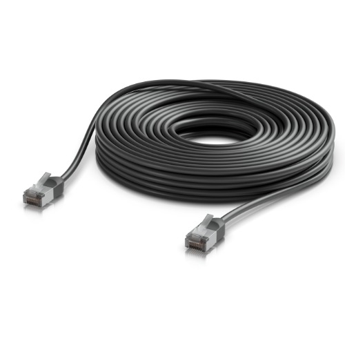 [NHU-U-C-P-O-C6A-15M-BK] NHU-U-C-P-O-C6A-15M-BK Ubiquiti UniFi Premium Patch Cable Outdoor, 15M,Black,Ultra-Thin, Rugged, Shielded Patch, Optimized, Perform Harshest Environments ,10 GbE networking.