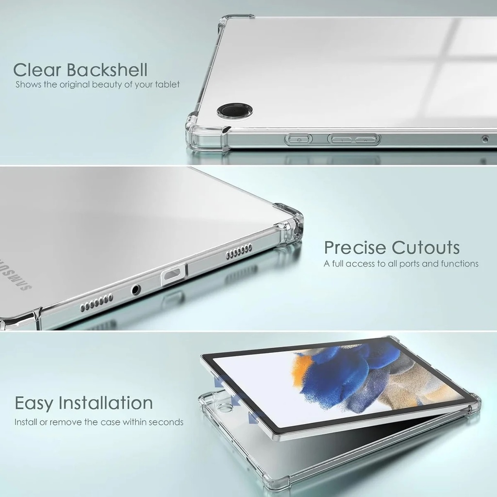 [MPA-HDCSAICA11P] MPA-HDCSAICA11P USP Samsung Galaxy Tab A11+ / Tab A9+ (11') Case Clear - Slim Design, ShockProof, Camera Protection, Perfect-Fit, Tough & Durable,5 Years Warranty