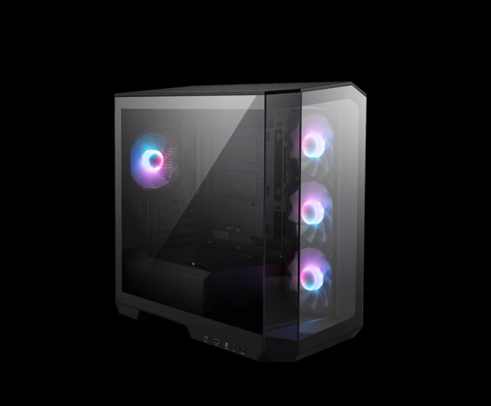 MSI MAG PANO M100R PZ BLACK Micro ATX Case, 1x USB 3.2, 2x USB 2.0, 1x Audio, 1x Mic, 4x PCI-E, 2x 2.5", 2x 3.5", Micro ATX / Mini ITX(NEW)