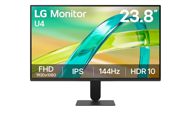 [MNL-24U411B-B] MNL-24U411B-B LG 24' IPS Full HD 144Hz Monitor, 1920x1080, 1ms MBR, HDR10, AMD FreeSync, sRGB 99%, HDMI, VGA, 100x100 VESA