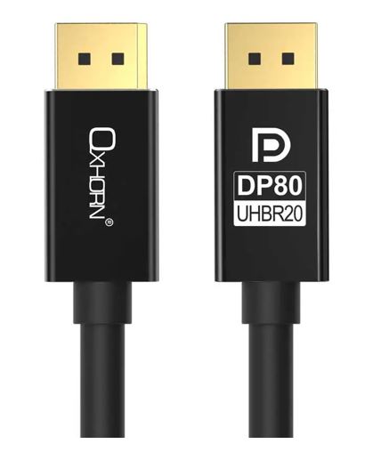 [CBOX-DP-16K-02] CBOX-DP-16K-02 Oxhorn 4K DisplayPort 2.1 DP80 Cable 1.8m Male to Male V2.1 16K@60Hz Gold-Plated Aluminum High Speed VESA Certified  for Gaming Monitor TV PC Laptop