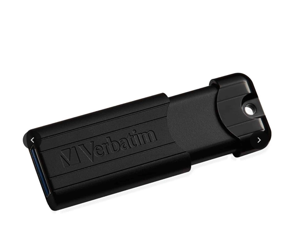 [USV-66778] USV-66778 Verbatim Pinstripe USB 3.2 Gen 1 Drive 256GB Black (Microban)